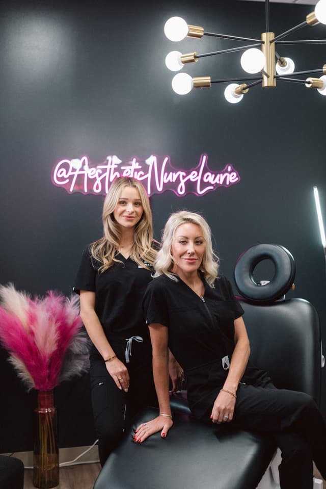 Two girls crossing the street in cute pink skirts